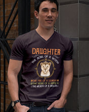 Load image into Gallery viewer, Daughter The Soul Of Witch The Fire Of Lioness Guys V-Neck
