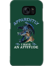 Load image into Gallery viewer, Apparently I Have An Attitude Blue Dragon Phone case