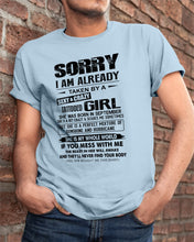 Load image into Gallery viewer, I'm Already Taken By September Sexy And Crazy Girl For Birthday Gift Guys Tee