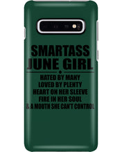 Load image into Gallery viewer, Birthday Gift For Smartass June GirlHeart On Her Sleeve Phone case