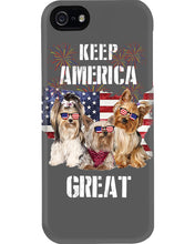 Load image into Gallery viewer, Keep America Great Yorkshire Terrier Gift For Dog Lovers Phone case