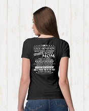 Load image into Gallery viewer, I Am A Lucky Bonus Son Because I'm Raised By A Freaking Awesome Mom Ladies Tee