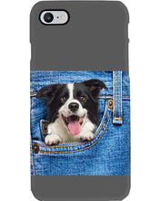 Load image into Gallery viewer, Border Collie In Denim Pocket Gift For Dog Lovers Phone case