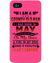 Load image into Gallery viewer, I'm A Grumpy Old Man I Was Born In May With My Heart Phone case