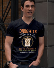 Load image into Gallery viewer, Daughter The Soul Of Witch The Fire Of Lioness Guys V-Neck