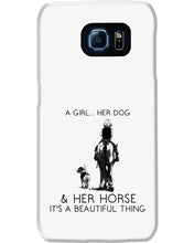 Load image into Gallery viewer, A Girl Her Dog Her Horse It's A Beautiful Thing Phone case