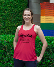 Load image into Gallery viewer, Librarian Keeper Of Books Guardian Of Knowledge Custom Design Ladies Flowy Tank