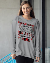 Load image into Gallery viewer, Grandpa's Girl I Used To Be His Angel Gift For Men Unisex Long Sleeve