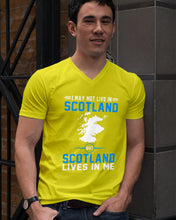 Load image into Gallery viewer, I May Not Live In Scotland But Scotland Lives In Me Custom Design Guys V-Neck