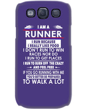 Load image into Gallery viewer, I Am A Runner I Run Because I Really Like Food Custom Design Phone case