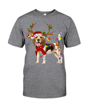 Load image into Gallery viewer, Beagle Gorgeous Reindeer Xmas Lights Gift For Dog Lovers Guys Tee