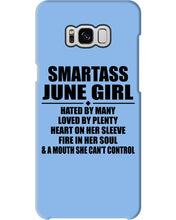 Load image into Gallery viewer, Birthday Gift For Smartass June GirlHeart On Her Sleeve Phone case