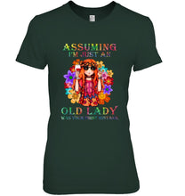 Load image into Gallery viewer, I Am Just An Old Lady Was Your First Mistake Hippie Ladies Tee