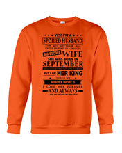Load image into Gallery viewer, Gift For Husband I'm The Property Of A Freaking Awesome Wife Who Was Born In September Sweatshirt