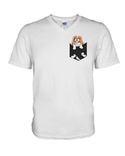 Load image into Gallery viewer, Cavalier King Charles Spaniel In Pocket - Dogs Lovers Gift Guys V-Neck