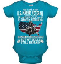 Load image into Gallery viewer, I Am A US Marine Veteran If America Needed Me Gift Baby Onesie