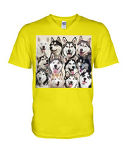 Load image into Gallery viewer, Many Love Husky Siberian On Phone Case Gift For Husky Lovers Guys V-Neck
