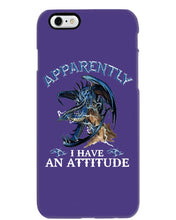 Load image into Gallery viewer, Apparently I Have An Attitude Blue Dragon Phone case