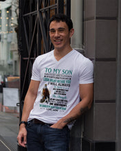 Load image into Gallery viewer, Look Right Beside You Eagle Mom Gift For Son Guys V-Neck