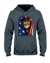 Load image into Gallery viewer, Lovely Tote Bag Cat In American Flag Gift For Cat Lovers Hoodie