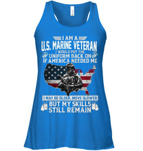 Load image into Gallery viewer, I Am A US Marine Veteran If America Needed Me Gift Ladies Flowy Tank