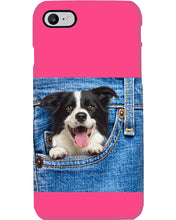 Load image into Gallery viewer, Border Collie In Denim Pocket Gift For Dog Lovers Phone case