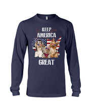 Load image into Gallery viewer, Keep America Great Yorkshire Terrier Gift For Dog Lovers Unisex Long Sleeve