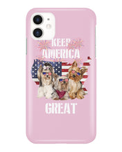 Load image into Gallery viewer, Keep America Great Yorkshire Terrier Gift For Dog Lovers Phone case
