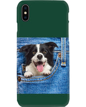 Load image into Gallery viewer, Border Collie In Denim Pocket Gift For Dog Lovers Phone case