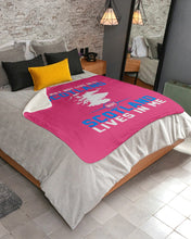 Load image into Gallery viewer, I May Not Live In Scotland But Scotland Lives In Me Custom Design Sherpa Blanket