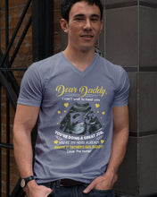 Load image into Gallery viewer, Gift From Bump To Daddy You're My Hero Already Happy Father's Day Guys V-Neck
