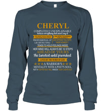 Load image into Gallery viewer, Cheryl Custom Name Gift A Warrior's Mentality With A Poet's Soul Unisex Long Sleeve