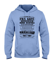 Load image into Gallery viewer, Fils Gâté J'ai Été Élevé PẢ Une Maman Incroyable En Septembre Hoodie