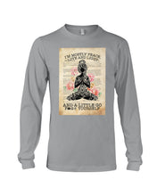Load image into Gallery viewer, I'm Mostly Peace Love And Light Yoga Gift For Yoga Lovers Unisex Long Sleeve