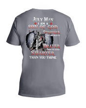 Load image into Gallery viewer, July Man Son Of God Birthday Meaningful Gift For Men Guys V-Neck