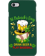 Load image into Gallery viewer, Baseball Drink Beer Day St Patrick's Day Gift For Baseball Lovers Phone case