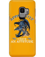 Load image into Gallery viewer, Apparently I Have An Attitude Blue Dragon Phone case