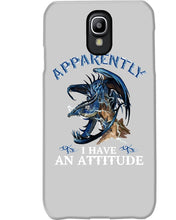 Load image into Gallery viewer, Apparently I Have An Attitude Blue Dragon Phone case