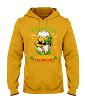 Load image into Gallery viewer, Baseball Drink Beer Day St Patrick's Day Gift For Baseball Lovers Hoodie