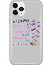 Load image into Gallery viewer, Butterflies When I Miss You I Just Have To Look Inside My Heart Gift For Lover Phone case