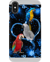 Load image into Gallery viewer, Lovely Phone Case Twinkling Blue Heart Gift For Parrots Lovers Phone case