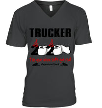 Load image into Gallery viewer, 2020 The Year When Shit Got Real Quarantined Gift For Trucker Guys V-Neck