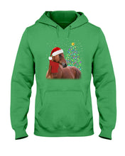 Load image into Gallery viewer, Cute Horse With Santa Hat Lovely Christmas Tree Gift For Horse Lovers Hoodie