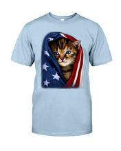 Load image into Gallery viewer, Lovely Tote Bag Cat In American Flag Gift For Cat Lovers Guys Tee
