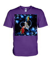 Load image into Gallery viewer, Lovely Phone Case Twinkling Blue Heart Gift For Parrots Lovers Guys V-Neck
