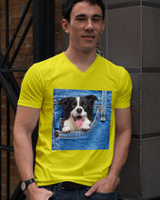 Load image into Gallery viewer, Border Collie In Denim Pocket Gift For Dog Lovers Guys V-Neck