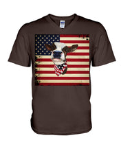 Load image into Gallery viewer, Lovely Phone Case With America Flag Face Gift For Cow Lovers Guys V-Neck