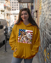 Load image into Gallery viewer, Bull Dogs USA Flag And Butterfly Pattern Gift For Dog Lovers Hoodie