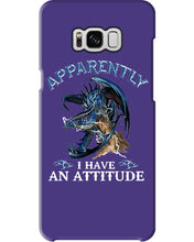 Load image into Gallery viewer, Apparently I Have An Attitude Blue Dragon Phone case