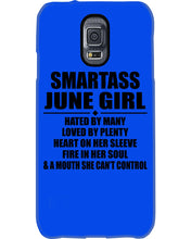 Load image into Gallery viewer, Birthday Gift For Smartass June GirlHeart On Her Sleeve Phone case